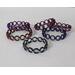 Rubber stretch chainmaille bracelet hanmade in 2 in 2 pattern by RainbowMaille in the USA
