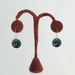 Choose Your Personal Custom Color Combination for these Torch-Fired Enameled Copper Double-Disc Button Dangle Earrings, with Argentium 935 Sterling Silver