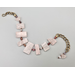 Bracelet | Rose quartz slices, faceted spinel rounds, adjustable bronze clasp