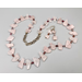 Necklace set | Slightly graduated strand of rose quartz slices with sparkly faceted spinel rounds