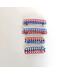 Patriotic red white and blue chainmaille barrettes in European 4-in-1 pattern, handmade in the USA by RainbowMaille