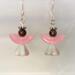 Angel earrings with pink wings