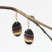 Black Striped Agate Earrings