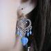 periwinkle blue heart earrings