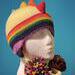 Rainbow knit hat