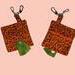 pumpkin Dog poop bag holder little pumpkins autumn orange and black lined with orange  zipper close made in USA