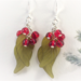 Winterberry earrings with tree