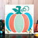Coastal Autumn Pumpkin Sign with Real Starfish