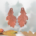copper oak leaf earrings