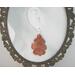 Copper Oak Leaf Earring on Framed photo of head