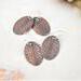 small lightweight copper oak leaf fall earrings