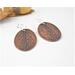 small lightweight copper oak leaf fall earrings
