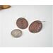 small lightweight copper oak leaf fall earrings