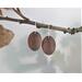 small lightweight copper oak leaf fall earrings