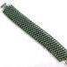 Chainmaille Dragonscale Bracelet, Silver and Green