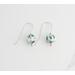 Copper Enamel Spheres of White Turquoise and Water Blue Dangle Earrings with Argentium 935 Sterling Silver Earwires