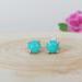 Round Turquoise Stud Earrings with Sleeping Beauty Turquoise