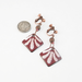 burgundy red clip on non pierced earrings