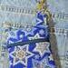 Jean pocket holding Jewish star 6 points blue and gold with gold tone hardware Multi purpose pouch Handmade by a Fur Baby Favorite dog poop bag holder waste bag dispenser training treat pouch binky pacifier bag change purse pouch