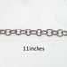 11 inch solid fused copper chain link bracelet anklet armlet keychain
