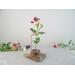 Mini Copper Enamel Bud Vase on Gemstone Base