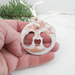 Nativity ornament 2 inch diameter made from copper