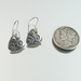 Petite Heart Dangle Earrings made from Vintage Silverplate Platter, 304 Stainless Steel Ear Wires with Hook