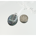 Queen Anne's Lace-Impressed and Hand Painted Enamel Copper Pendant Necklace with 18" 925 Sterling Silver Cable Chain
