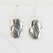 Brushede Silver minimalist earrings