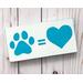 Paw Print Heart Sign, Pet Lover Decor