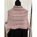 Pink lace shawl hand knit
