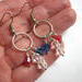 red, white and blue earrings