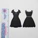 Die Cut Little Black Dresses with Sparkly Buttons, Textured