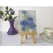 miniature copper enamel impressionist floral landscape painting 3" by 4"