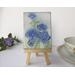 miniature copper enamel impressionist floral landscape painting 3" by 4"