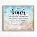 At the beach life is different, Watercolor Beach Art Digital Download