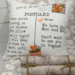Missing you postcard pillow