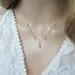 Double Strand Pearl Backdrop Necklace in Rose Gold