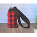 Buffalo Plaid CrossBody Water Bottle carrier, Great Hiking Accessory by a Fur Baby Favorite