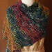 Multi-colored shawl -- crochet -- acrylic