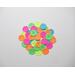 Scrapbook die cut and embossed buttons, bright spring colors