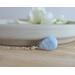 Blue Lace Agate Pendant Necklace in Sterling Silver