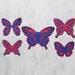 Scrapbook die cut butterflies, Wonderful Wings, red, white, and blue