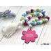 Spring Wood Bead Garland, Spring Decor, Tiered Tray Decor, Wooden Beads, Farmhouse Garland, Flower Tag with Tassel, Colorful Wood Bead Strands, Easter Spring Home Decor, Wood Beaded Garland with Tassel