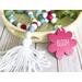 Spring Wood Bead Garland, Spring Decor, Tiered Tray Decor, Wooden Beads, Farmhouse Garland, Flower Tag with Tassel, Colorful Wood Bead Strands, Easter Spring Home Decor, Wood Beaded Garland with Tassel
