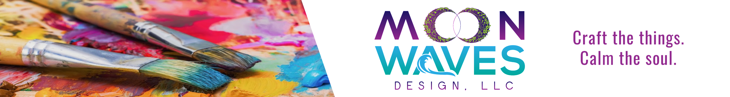 Moon Waves Design Desktop Banner