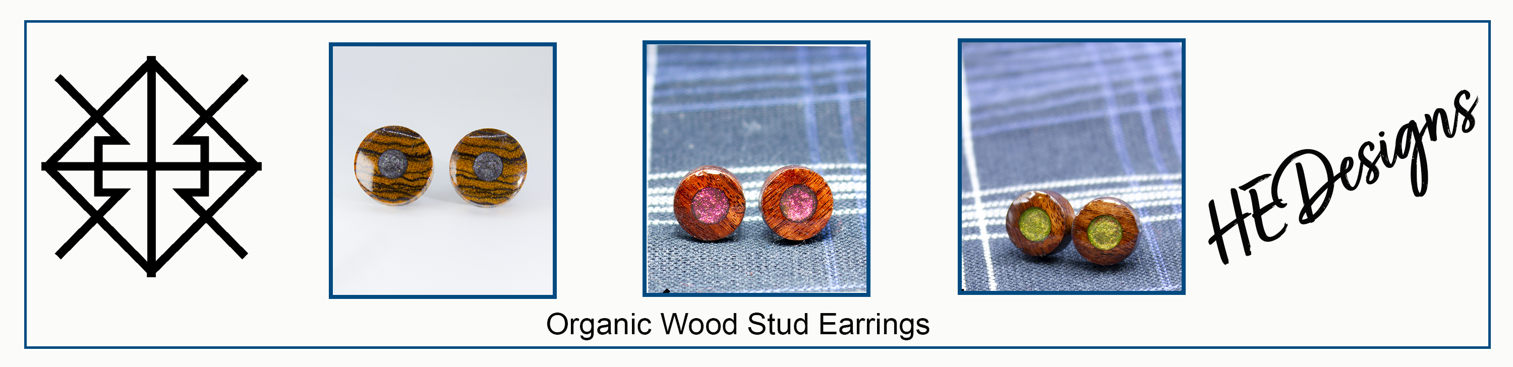 Hedesigns wood Stud Earrings